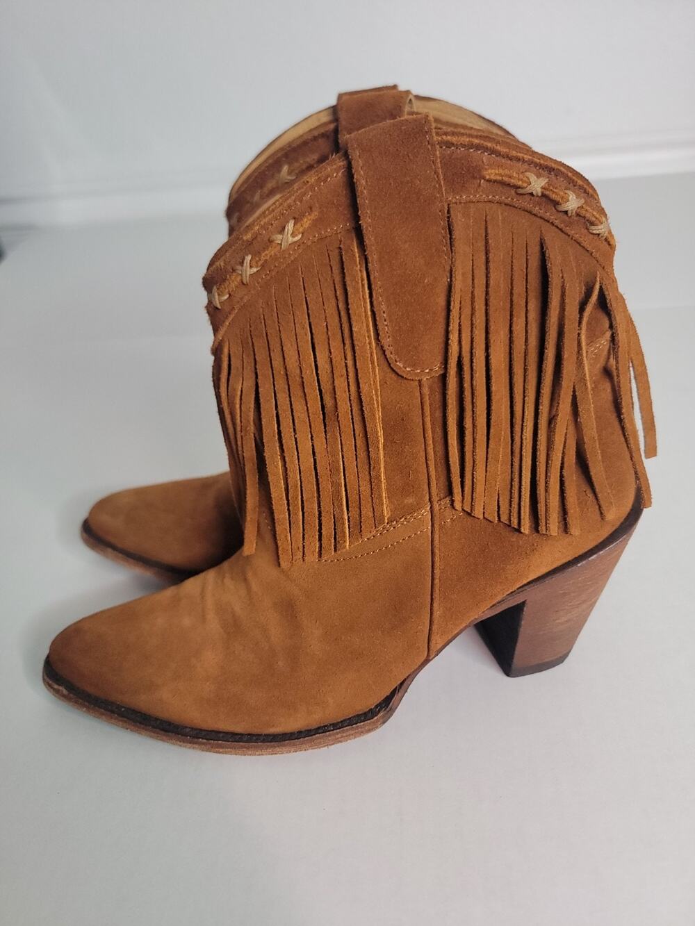 Idyllwind Miranda Lambert Womens Boots Brown Suede Heeled Western Fringe Sz 9B